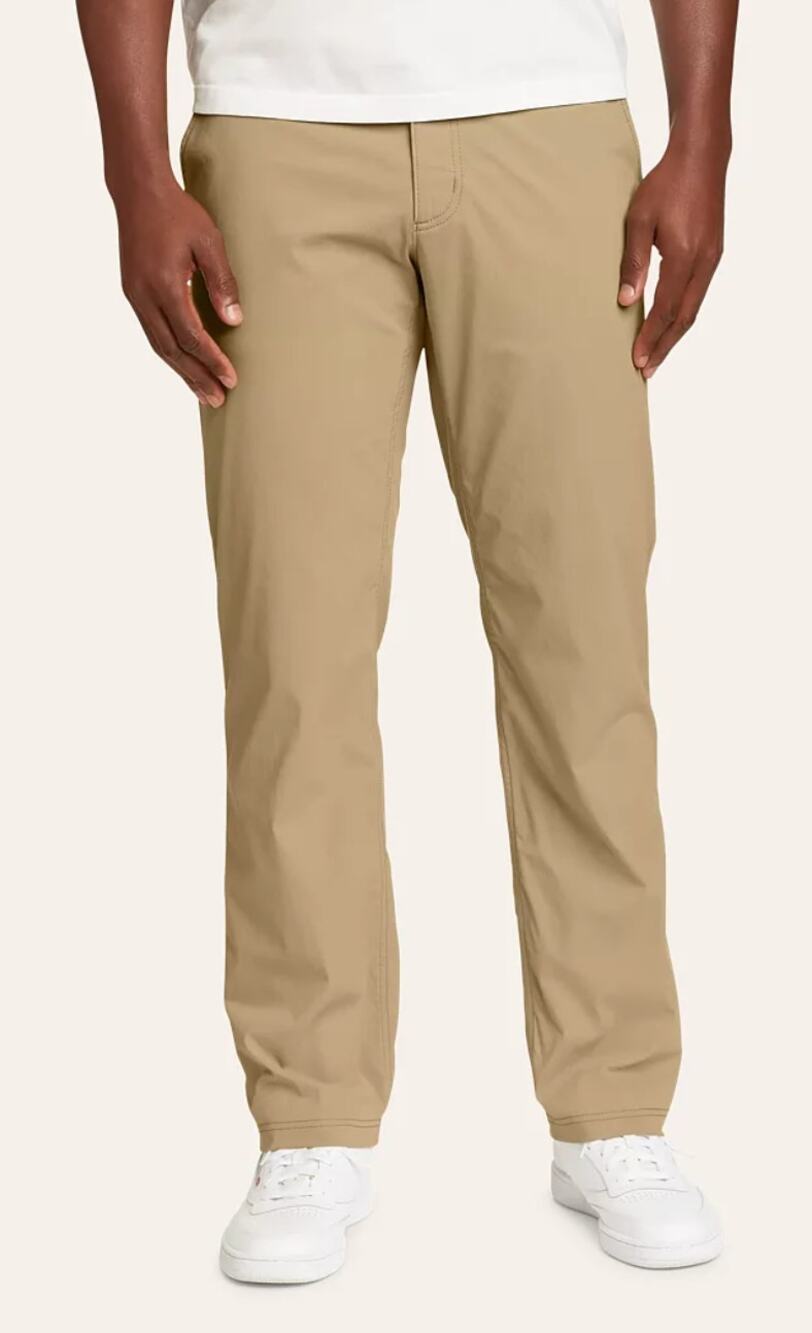 Eddie Bauer Mens Horizon Guide Chino Pants Classic Fit Size 38x32 New Khaki UPF
